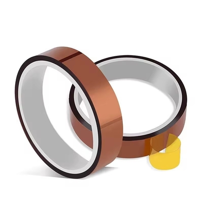 주문 2.2N/25mm 실리콘 접착 앰버 폴리마이드 테이프 온도 응용 online manufacture