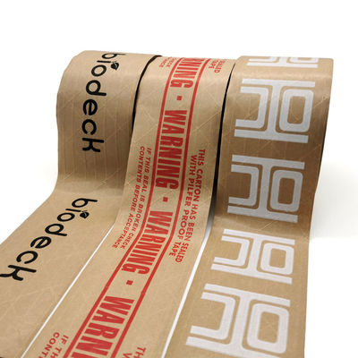 주문 Custom printed LOGO reinforced Water-activated  kraft paper tape online manufacture