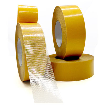 주문 Double-sided long filament adhesive tape mesh glass fiber carpet tape online manufacture
