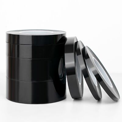 주문 00.06mm 검은 카프톤 테이프 실리콘 접착성 광 차단 PCB 테이프 online manufacture