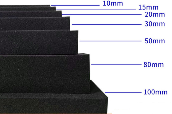 C4305 연화성 네오프렌 고무 폼 스폰지 시트 재료 1mm~30mm 두께 검은색