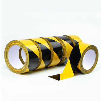 경고 테이프 노란색 검은 색 PVC 바닥 식별 테이프