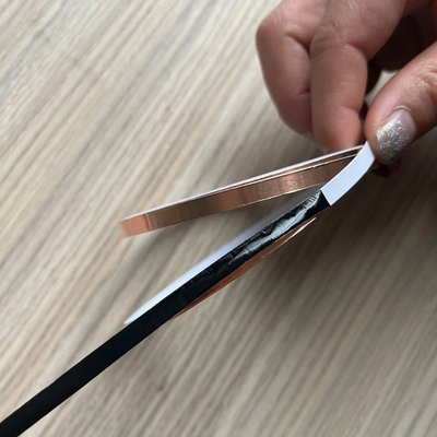 0.05-0.18MM 두꺼운 검정 뒷면 구리 엽 테이프 스테인드 글래스 용접